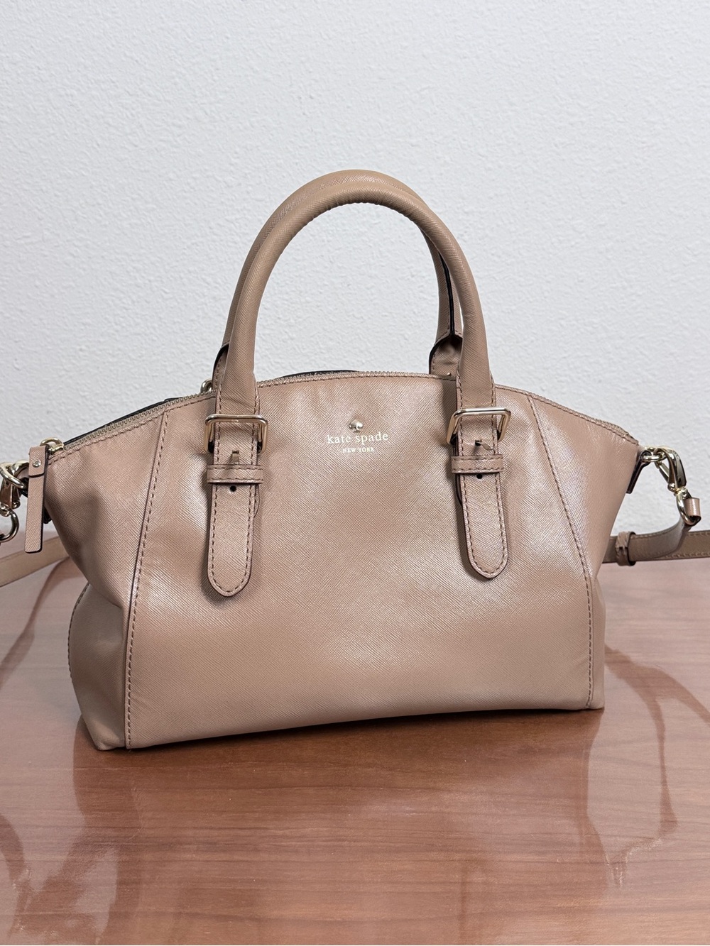 kate spade Charlotte Street Small Sloan Tan Leather Satchel